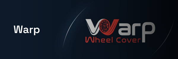 WARP wheel covers logo
