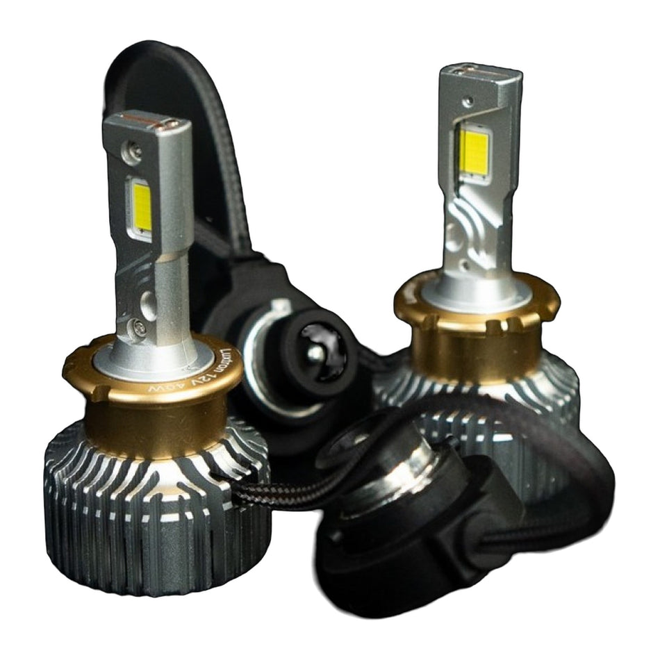 Luxtron LED headlight bulbs with their driver modules