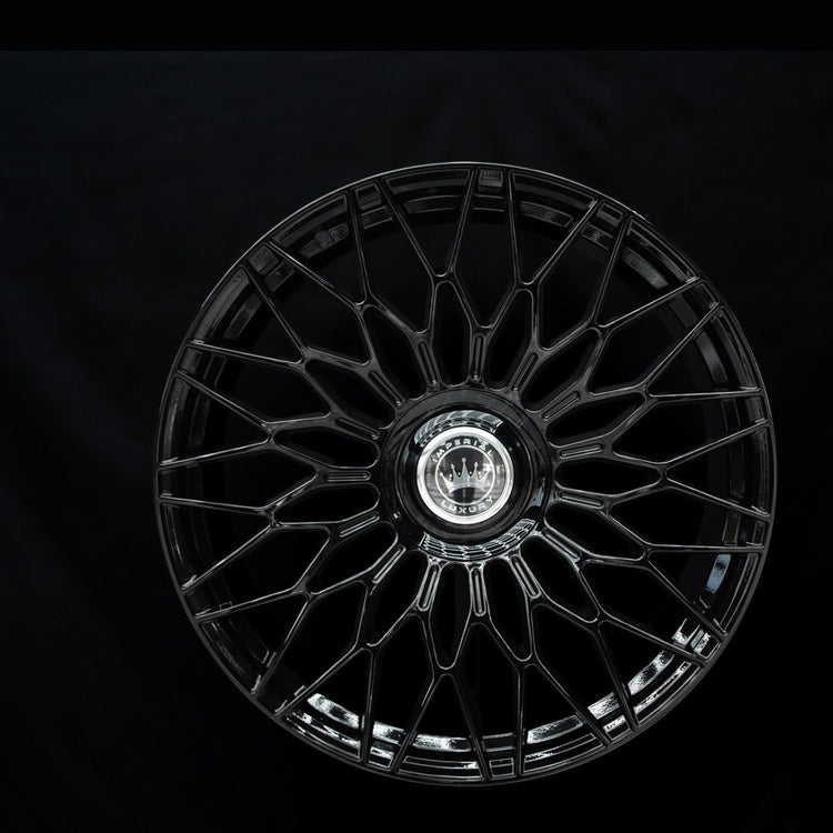 Imperial Luxury Series 2 gloss black alloy wheel, face view