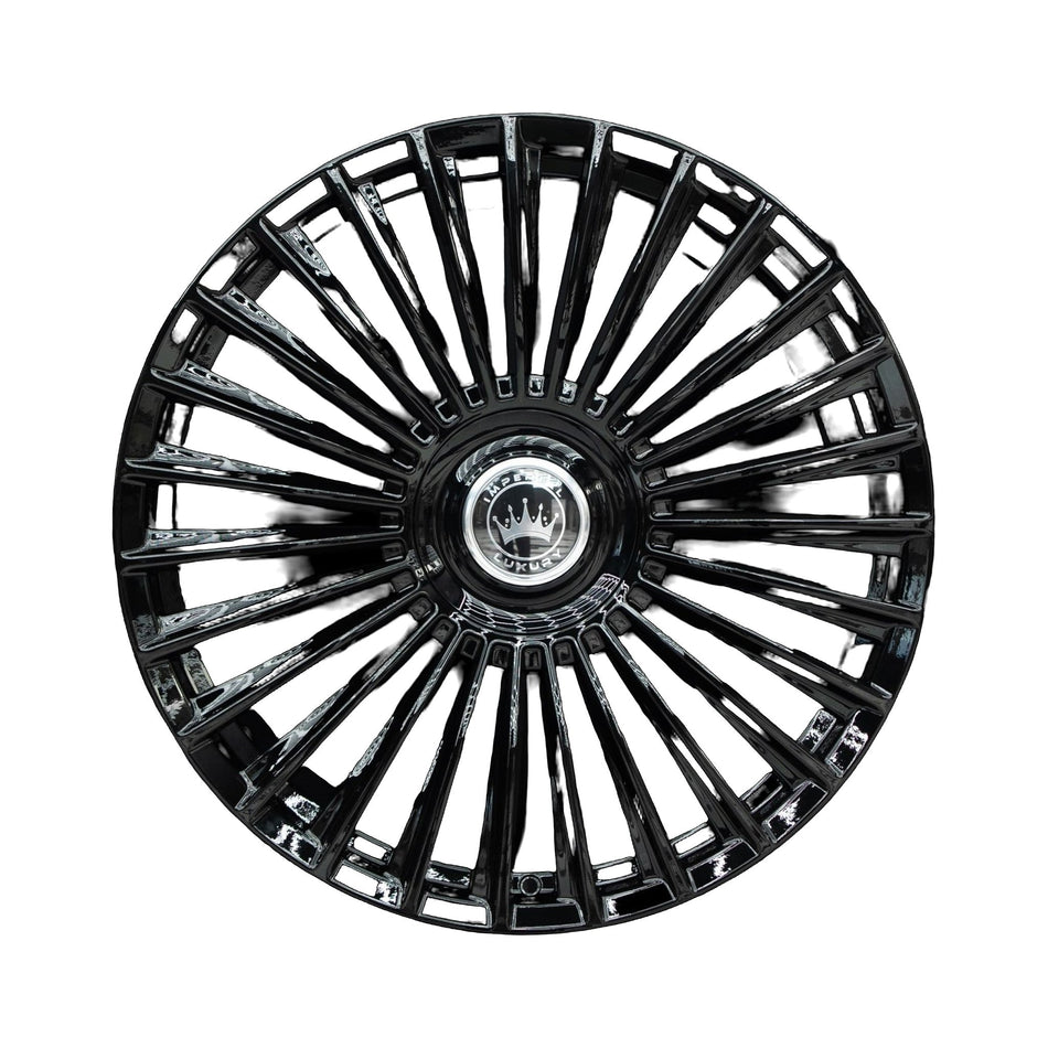 Imperial Luxury Series 1 gloss black alloy wheel, face view