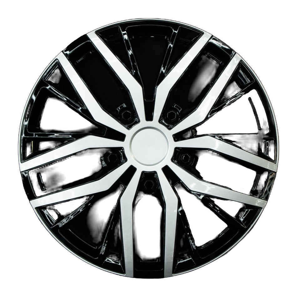 WARP premium wheel cover in gloss black, face view